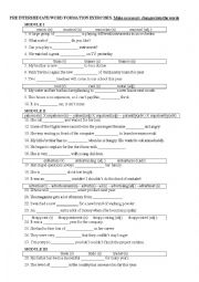 English Worksheet: word formation