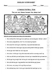 English Worksheet: Famous football team