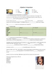 English Worksheet: Comparative and Superlative Adjectives