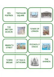 English Worksheet: London domino