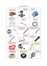 English Worksheet: TOOLS AND HARDWARE 2