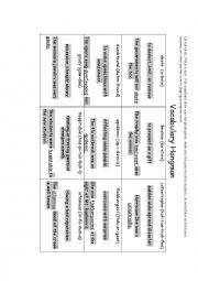 English Worksheet: Vocabulary Hangman