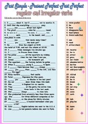 English Worksheet: REVISION TENSES