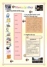 English Worksheet: Pancake Day