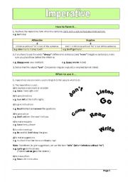 English Worksheet: Imperative form