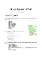 English Worksheet: Pen pal activity - History