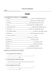 English Worksheet: future