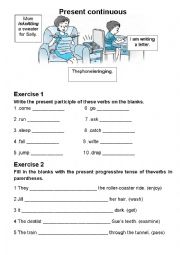 English Worksheet: present continuous