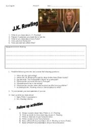 English Worksheet: An interview with J.K. Rowling