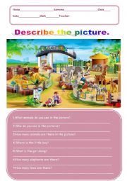 English Worksheet: animals