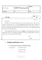 English Worksheet: 8th grade end of term exam