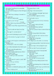 English Worksheet: rephrasing; gerunds and infinitives