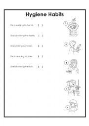 English Worksheet: Hygiene habits