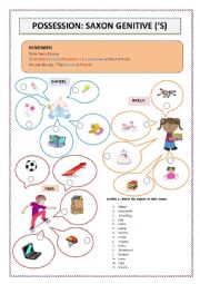 English Worksheet: Possession: Saxon Genitive (s)