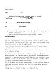English Worksheet: animals