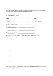 English Worksheet: News Article Assignment