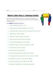 Martin Luther King Jr Listening Activity