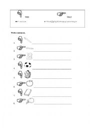 English Worksheet: This/That