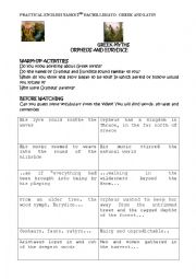 English Worksheet: Greek Myths 