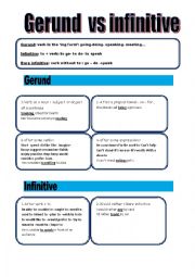 English Worksheet: Gerund Vs Infinitive