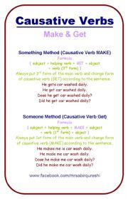 English Worksheet: Causative Verb ( Make & Get )