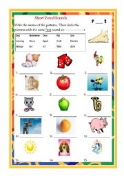 English Worksheet: Short Vowel OO