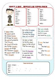 Irregular verbs poem (The Past Simple)