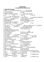 English Worksheet: CONDITIONAL SENTENCES 