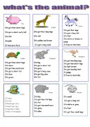 English Worksheet: Whats the animal?