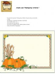 Thanksgiving invitation