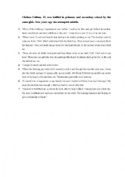 English Worksheet: midterm test for 4th arts students