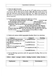 English Worksheet: Consoldation