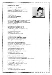 English Worksheet: Someone like you - song