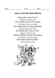 Jesus Loves Me Action Rhyme
