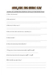 English Worksheet: Bob ,the big issue cat