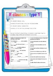 English Worksheet: First conditional worksheet