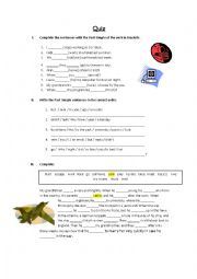 English Worksheet: simple past