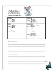 English Worksheet: Riddles