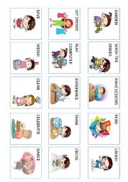 English Worksheet: Action verbs (3 out 5)