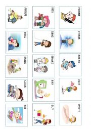English Worksheet: Action verbs (4 out 5)
