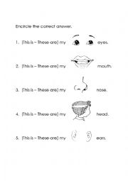 English Worksheet: This is / These are