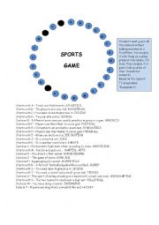 English Worksheet: SPORTS GAME