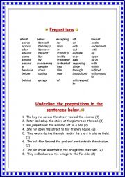 English Worksheet: Prepositions of direction
