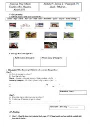 English Worksheet: transport