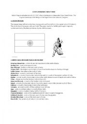 English Worksheet: A FEW LANDMARKS ABOUT INDIA