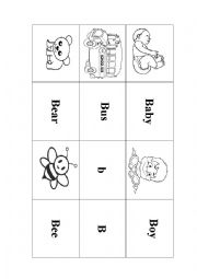 Letter B memory game