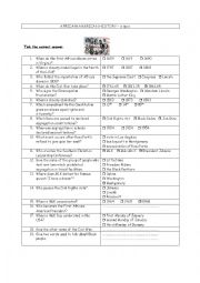 English Worksheet: African-American history quiz