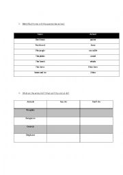 English Worksheet: Animals and their habitates