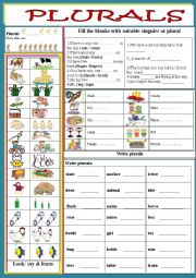 English Worksheet: Plurals