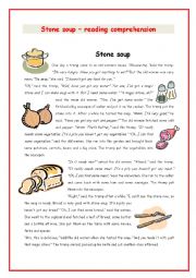 English Worksheet: Stone soup 2 + KEY